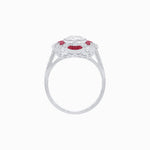 Load image into Gallery viewer, Art Deco Inspired Flourish Cocktail Ring with Diamond - Shahin Jewelry