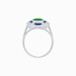 Load image into Gallery viewer, Art Deco Inspired Flourish Cocktail Ring with Gemstone - Shahin Jewelry