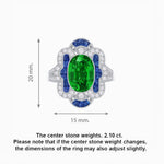 Load image into Gallery viewer, Art Deco Inspired Flourish Cocktail Ring with Gemstone - Shahin Jewelry