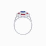 Load image into Gallery viewer, Art Deco Inspired Flourish Cocktail Ring with Gemstone - Shahin Jewelry