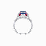 Load image into Gallery viewer, Art Deco Inspired Four-Marquise Geometric Panel Ring - Shahin Jewelry