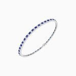 Load image into Gallery viewer, Art Deco Inspired French Cut Sapphire And Diamond Bracelet - Shahin Jewelry