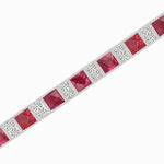Load image into Gallery viewer, Art Deco Inspired French Cut Sapphire And Diamond Bracelet - Shahin Jewelry
