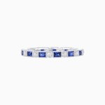 Load image into Gallery viewer, Art Deco Inspired Gemstone & Diamond Eternity Full Band - Shahin Jewelry