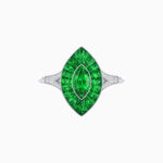 Load image into Gallery viewer, Art Deco Inspired Gemstone Marquise Ring - Shahin Jewelry