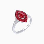 Load image into Gallery viewer, Art Deco Inspired Gemstone Marquise Ring - Shahin Jewelry