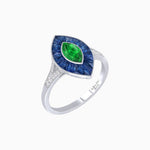 Load image into Gallery viewer, Art Deco Inspired Gemstone Marquise Ring - Shahin Jewelry