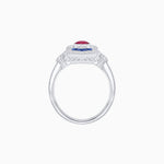 Load image into Gallery viewer, Art Deco Inspired Gemstone Navette Ring - Shahin Jewelry