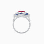 Load image into Gallery viewer, Art Deco - inspired Gemstone Ring Swirl Design - Shahin Jewelry