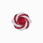 Load image into Gallery viewer, Art Deco - inspired Gemstone Ring Swirl Design - Shahin Jewelry