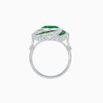 Load image into Gallery viewer, Art Deco - inspired Gemstone Ring Swirl Design - Shahin Jewelry