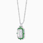 Load image into Gallery viewer, Art Deco Inspired Geometric Emerald - Cut Pendant Mounting - Shahin Jewelry