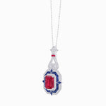 Load image into Gallery viewer, Art Deco Inspired Geometric Pendant with Diamond and Gemstone | Mounting | Without Chain - Shahin Jewelry