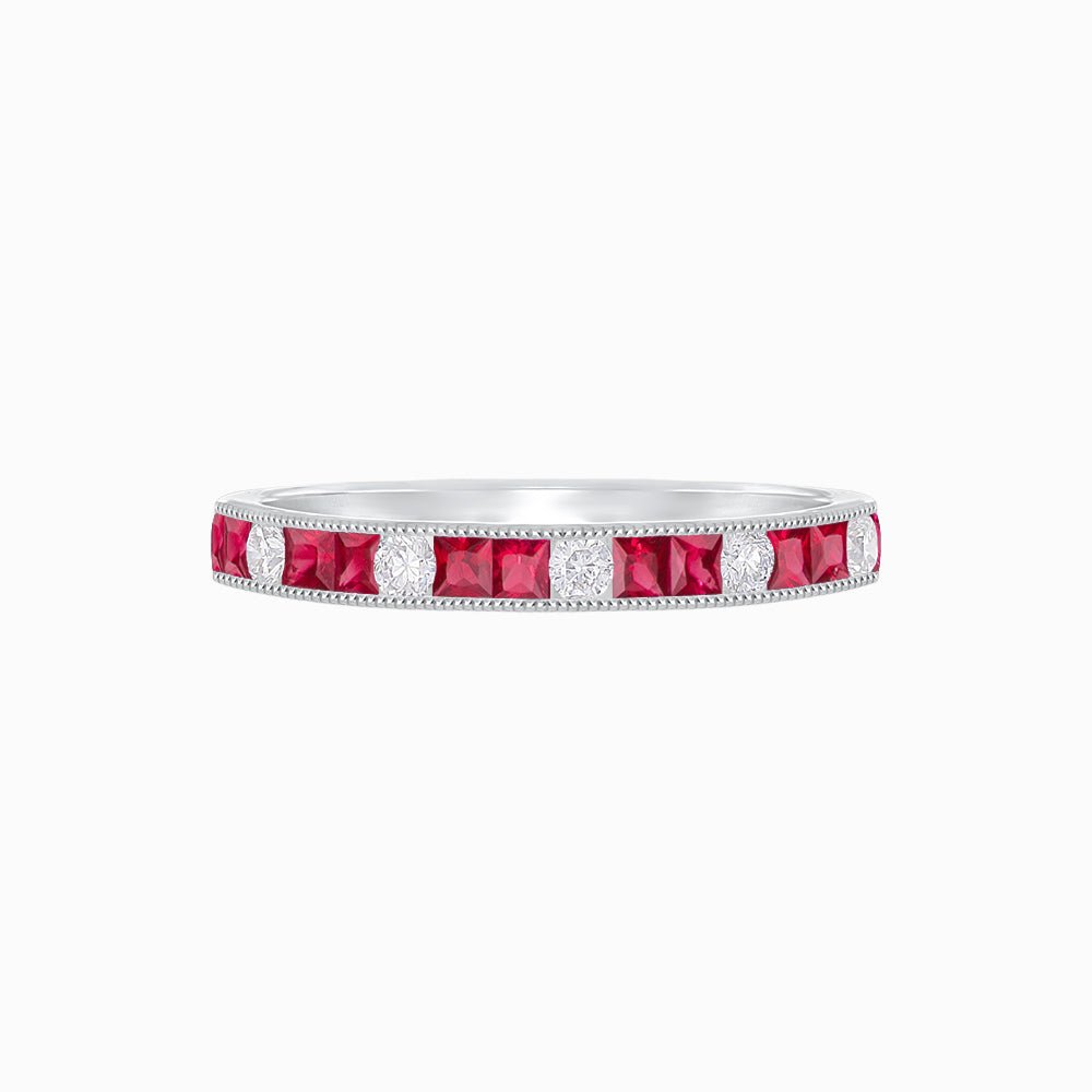 Art Deco Inspired Half Eternity Band - Shahin Jewelry