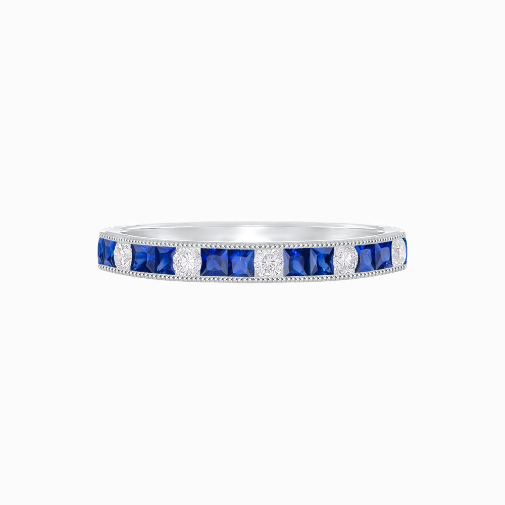 Art Deco Inspired Half Eternity Band - Shahin Jewelry