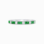Load image into Gallery viewer, Art Deco Inspired Half Eternity Band - Shahin Jewelry