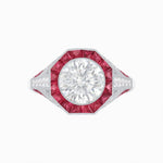 Load image into Gallery viewer, Art Deco Inspired Halo Diamond Engagement Ring - Shahin Jewelry