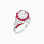 Load image into Gallery viewer, Art Deco Inspired Halo Diamond Engagement Ring - Shahin Jewelry