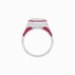 Load image into Gallery viewer, Art Deco Inspired Halo Diamond Engagement Ring - Shahin Jewelry