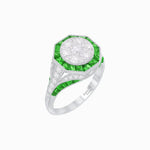 Load image into Gallery viewer, Art Deco Inspired Halo Illusion Diamond Engagement Ring - Shahin Jewelry