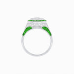 Load image into Gallery viewer, Art Deco Inspired Halo Illusion Diamond Engagement Ring - Shahin Jewelry