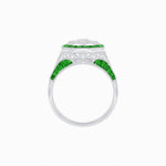 Load image into Gallery viewer, Art Deco Inspired Halo Illusion Diamond Engagement Ring - Shahin Jewelry