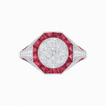 Load image into Gallery viewer, Art Deco Inspired Halo Illusion Diamond Engagement Ring - Shahin Jewelry