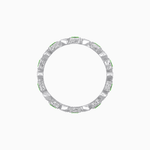Load image into Gallery viewer, Art Deco Inspired Hand-Engraved Square Gemstone & Diamond Stackable Eternity Band - Shahin Jewelry