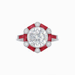 Load image into Gallery viewer, Art Deco Inspired Hexagon Halo Ring - Shahin Jewelry
