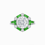 Load image into Gallery viewer, Art Deco Inspired Hexagon Halo Ring - Shahin Jewelry