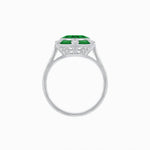 Load image into Gallery viewer, Art Deco Inspired Hexagon Halo Ring With Gemstone - Shahin Jewelry