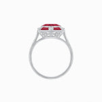 Load image into Gallery viewer, Art Deco Inspired Hexagon Halo Ring With Gemstone - Shahin Jewelry