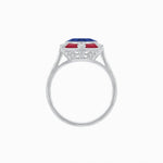 Load image into Gallery viewer, Art Deco Inspired Hexagon Halo Ring With Gemstone - Shahin Jewelry