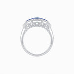 Load image into Gallery viewer, Art Deco Inspired Horisontal Three Stone Ring - Shahin Jewelry