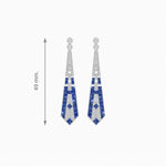 Load image into Gallery viewer, Art Deco Inspired Lozenge Shape Earrings - Shahin Jewelry