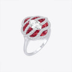 Load image into Gallery viewer, Art Deco Inspired Marquise Cut Sea Wave Design Gemstone Ring - Shahin Jewelry