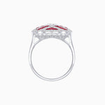 Load image into Gallery viewer, Art Deco Inspired Marquise Cut Sea Wave Design Gemstone Ring - Shahin Jewelry