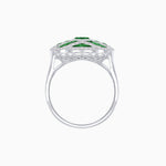 Load image into Gallery viewer, Art Deco Inspired Marquise Cut Sea Wave Design Gemstone Ring - Shahin Jewelry