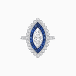 Load image into Gallery viewer, Art Deco Inspired Marquise Ring - Shahin Jewelry