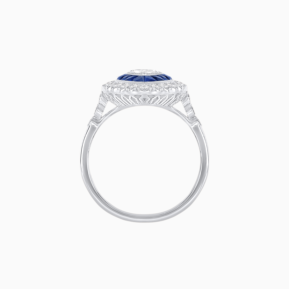 Art Deco Inspired Marquise Ring - Shahin Jewelry