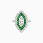 Load image into Gallery viewer, Art Deco Inspired Marquise Ring - Shahin Jewelry