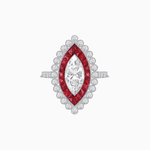 Load image into Gallery viewer, Art Deco Inspired Marquise Ring - Shahin Jewelry