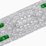 Load image into Gallery viewer, Art Deco Inspired Marquise Shaped Diamond And Gemstone Bracelet - Shahin Jewelry