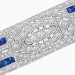 Load image into Gallery viewer, Art Deco Inspired Marquise Shaped Diamond And Gemstone Bracelet - Shahin Jewelry