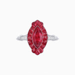 Load image into Gallery viewer, Art Deco Inspired Marquise shaped Gemstone Ring - Shahin Jewelry