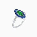 Load image into Gallery viewer, Art Deco Inspired Marquise shaped Gemstone Ring - Shahin Jewelry