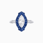 Load image into Gallery viewer, Art Deco Inspired Marquise shaped Ring - Shahin Jewelry