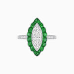 Load image into Gallery viewer, Art Deco Inspired Marquise shaped Ring - Shahin Jewelry