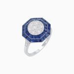 Load image into Gallery viewer, Art Deco Inspired Octagon Illusion Setting Diamond Ring - Shahin Jewelry