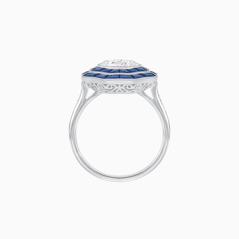 Art Deco Inspired Octagon Ring - Shahin Jewelry